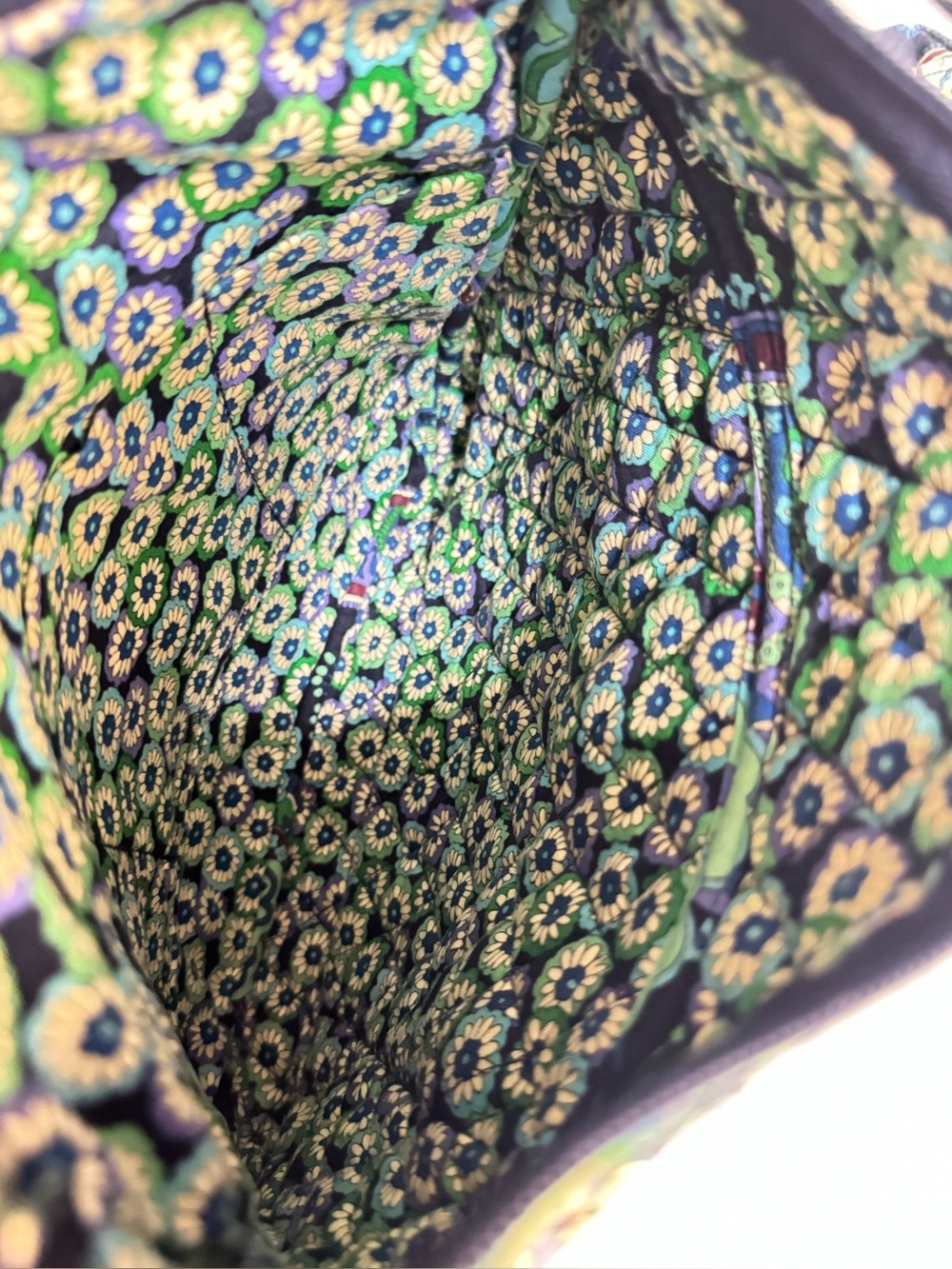 Vera Bradley Bag Blue Rhapsody Crossbody Purse Floral Quilted Bohemian Retired - Picture 6 of 6